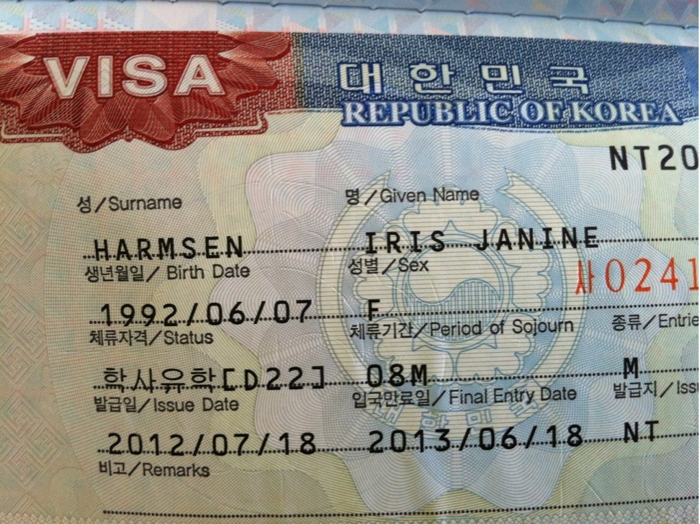 Visum Zuid-Korea